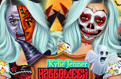 Jenner Halloween Face Art