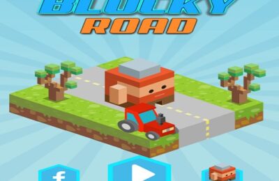 Blocky Road Runner Game 2D