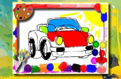 Cartoon Cars Coloring Book