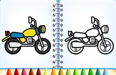 Cute Bike Coloring Book