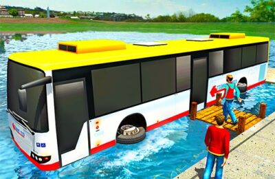 Floating Water Bus Racing Game 3D