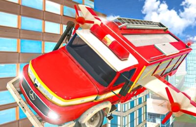 Flying Fire Truck Driving Sim