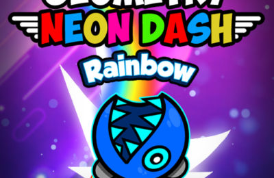 Geometry Neon Dash Rainbow