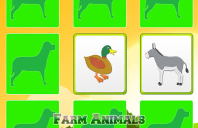 Kids Learning Farm Animals Memory