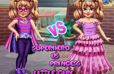 Little Girl Superhero Vs Princess