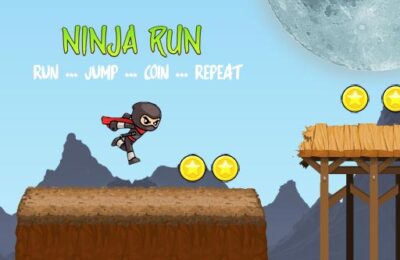 Ninja Run Game with Double Jump