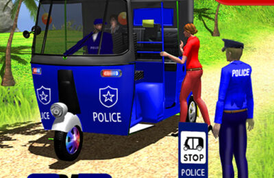 Police Auto Rickshaw Taxi Game