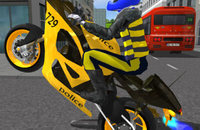 Police MotorBike Race Simulator 3D