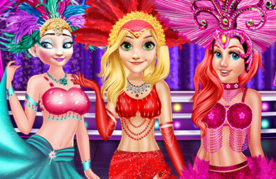 Princess as Los Vegas Showgirls