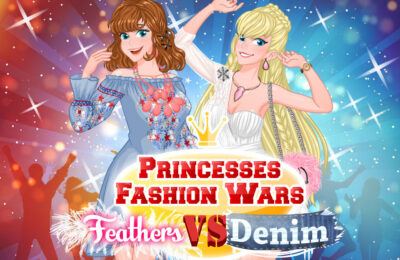 Princesses Fashion Wars Feathers VS Deni