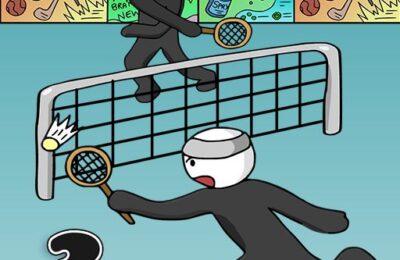 Stick Figure Badminton 3