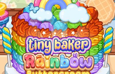 Tiny Baker Rainbow Buttercream Cake
