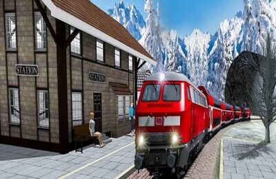 Uphill Station Bullet Passenger Train Drive Game