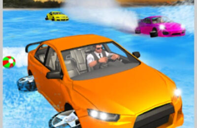 Water Surfer Car Floating Beach Drive Game