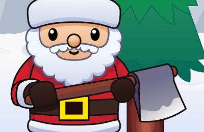 Wood Cutter Santa Idle