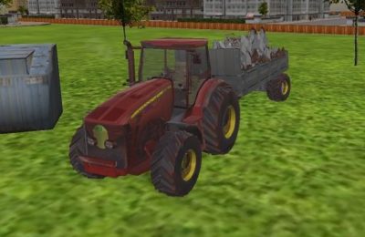 3D city tractor garbage sim