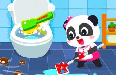 Baby Panda House Cleaning