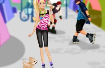 Barbie on roller skates