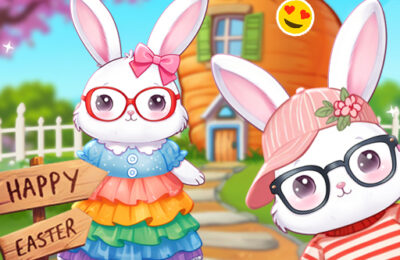 Bunnies Get Ready for Easter