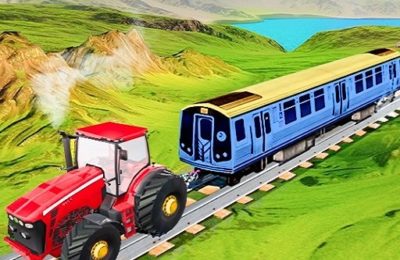 Chain Tractor Train Towing Game 3D