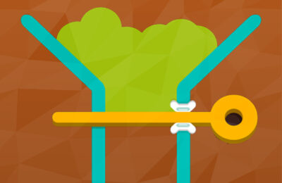 Colored Water and Pin