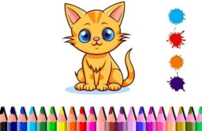 Cute Cat Coloring Book