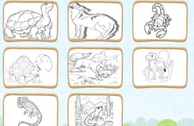 Desert Animals Coloring Book