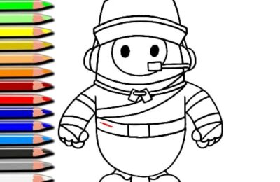 Fall Guys Halloween Coloring Bok