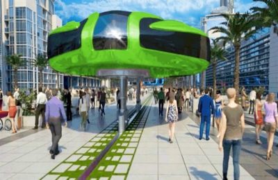 Gyroscopic Elevated Bus Simulator Public Transport