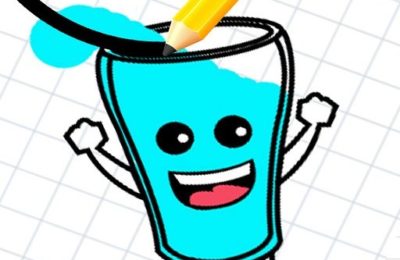 Happy Glass : Fill the Glass by Draw Lines