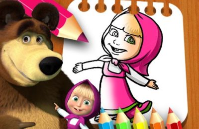 Masha & the Bear Coloring Book