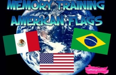 MEMORY TRAINING. AMERICAN FLAGS