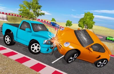 Mini SuperCars Racing Crashing