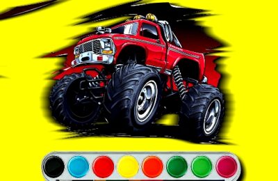 Monster Jeep Coloring