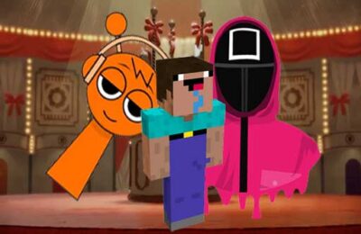 Nextbots on Minecraft Squid Game Sprunki