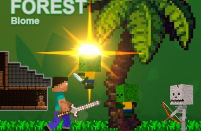 Noob vs Zombies – Forest biome