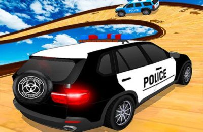 Police Prado Car Stunt Ramp Car Racing Game 3D