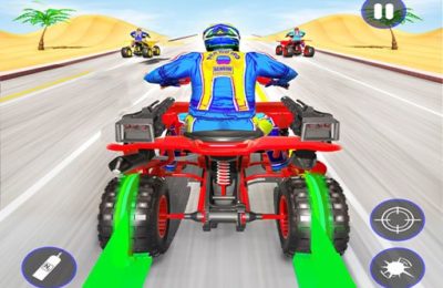 Quad Bike Traffic Shooting Games 2020: Bike Games