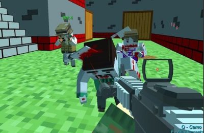 Shooting Zombie Blocky combat Warfare