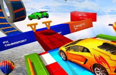 Sky Ramp Car Mega Stunts Big Jump