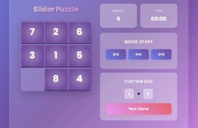 Sliding Number Puzzle &ndash; Classic Brain Teaser