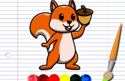 Squirrel Coloring Adventure