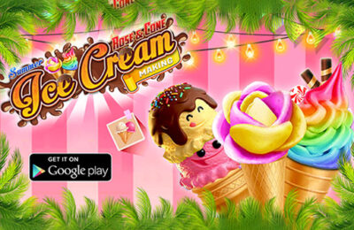 Summer Rose Cone Ice Cream