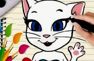 Talking Angela Coloring Book