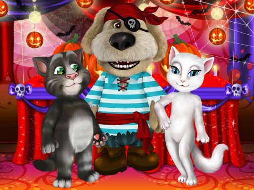 Talking Tom And Angela Halloween Party