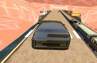 Train vs Super Car Racing Game