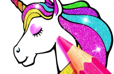 Unicorn Coloring Book Glitter