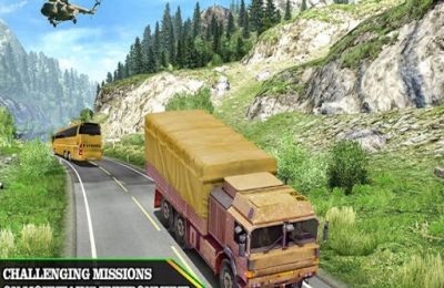 US Army Uphill Offroad Mountain Truck Game 3D