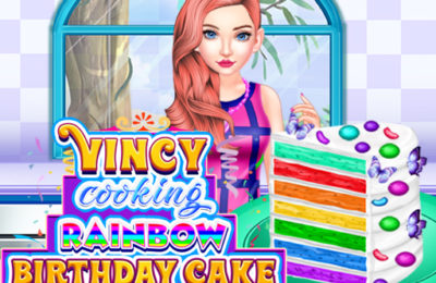 VINCY COOKING RAINBOW BIRTHDAY CAKE